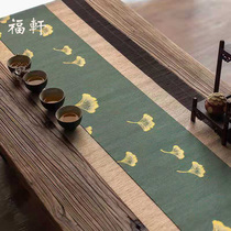 Day Style Waterproof Tea Mat Suit Zen fiber Table Flag New Chinese Tea Room Light Extravagant Tea Table Hemp Cloth Art Tea Table Cloth Cushion