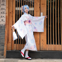 Lim cosplay dress womens kimono bathrobe REM flower sacrifice flower dress flower Quee summer festival role play