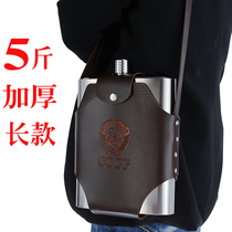 High-grade Hulk stainless steel Russian 5kg thick metal empty wine bottle outdoor portable wine Portable military kettle