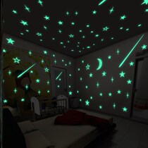 100pcs wall stickers decal glow in the dark baby kids bedroo