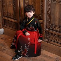 Children's Hanfu Little Boy Chinese Style Boy Ancient Costume Tang Costume Childe Guoxue Costume Table Performance Costume Spring and Autumn Suit