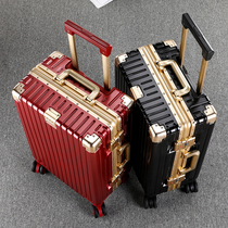 Net red ins tide men tie rod luggage large capacity 28 inch suitcase strong thick aluminum frame boarding password box