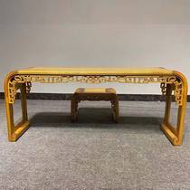 Golden nanmu guzheng platform all solid wood guqin classical professional musical instrument performance shelf stool adult beginner teaching