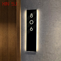Customized Hotel house number led luminous hotel room door plate number Club box homestay restaurant ktv logo customized