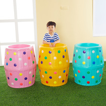 Kindergarten sensory training equipment plastic big rolling ring outdoor sports indoor children color drilling drum