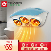 Double-lamp heating household wall-mounted bathroom wall-mounted two-light three-lamp bathroom explosion-proof waterproof bulb