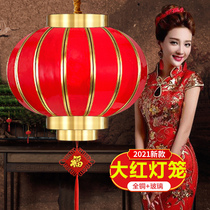 Solar door home outdoor waterproof balcony large pair of housewarming sunscreen red chandelier Chinese style lantern