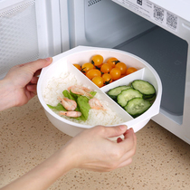 Microwave oven special soup bowl rice heating bowl large round plastic soup box with lid instant noodle bowl hot lunch box steamer