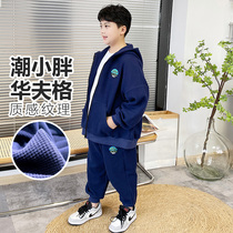 Fat Boy Clothing Boy Sports Suit Plus Fattening Up Childrens Jacket CUHK Boy Boy 2022 Spring Autumn New Wee Clothes