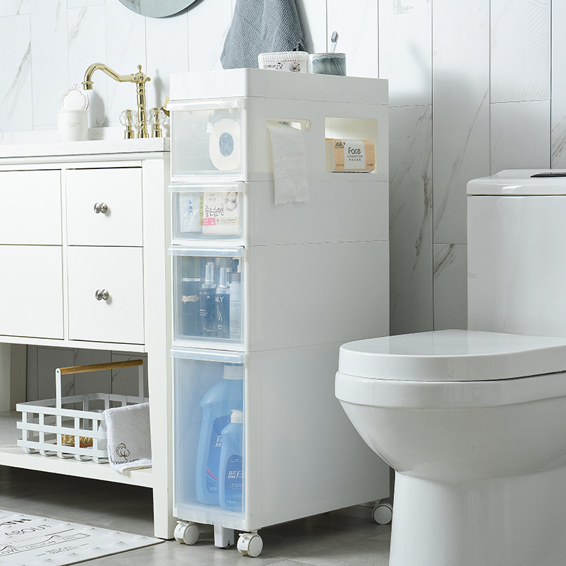 Clamping cabinet rack kitchen refrigerator next to the 22CM wide gap locker bathroom can move the sandwich storage cabinet