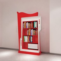 Party Building Bookshelf Red Theme Brief Creative Reading Activity Room Culture Floor Arrival Storage Storage Lockers