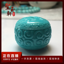 Hubei original mine turquoise backgrain beads with bead spacer pendant male ring female necklace turquoise live room