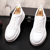 2020 new mens casual shoes Korean version of white shoes mens wild trend increased fashion white board shoes low-top