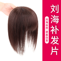 Wig top patch hair block real hair incognito cover white hair Hair rare thin natural air bangs wig female