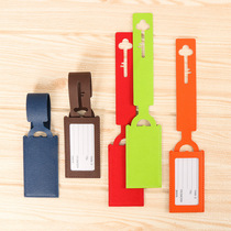 Customized leather luggage tag PU leather suitcase hang tag aircraft consignment tag luggage tag customizable logo