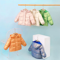 Anti-season new childrens down jacket thickened mens and womens childrens baby leave-in short coat childrens bright childrens clothing trend