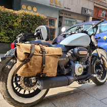 American retro motorcycle riding messenger bag canvas one-shoulder large backpack male Hyosung gb300s motorcycle side bag