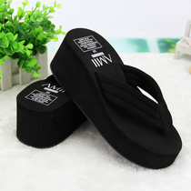 Korean fashion towel slippers diy handmade Flip-flops non-slip heel slope beach slippers