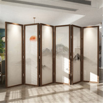 Chinese folding screen partition wall living room folding mobile minimalist modern living room office bedroom sheltering home fold screen