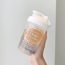 Net red shake cup small capacity with scale plastic cup female student cute portable fitness Cup protein shake powder Cup