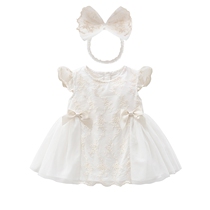 Korean baby princess skirt summer Full Moon 100 days old dress dress newborn 100 day banquet foreign style lace dress