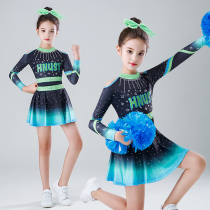 Childrens cheerleading performance clothing long-sleeved new girl cheerleading performance clothing dance clothing competition competition clothing