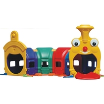 Plastic Drill Tunnel Kindergarten Indoor Crawl Play Toys Children Crawling Tunnel Happy Train Tunnel