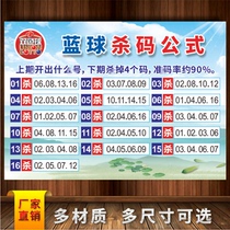 Welfare lottery store betting station supplies two-color ball blue ball kill code formula lottery store advertising information map