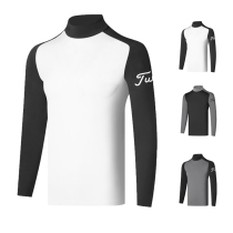2020 Golf Long Sleeve T-shirt Mens Autumn and Winter High Neck Breathable Quick Dry Non-iron Outdoor Sports Jersey Clothing