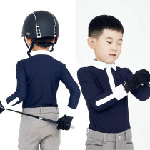 Childrens equestrian long sleeve shirt outdoor horse riding training boy thin breathable T-shirt Knight equipment equestrian top