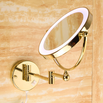 German beauty mirror Bathroom wall-mounted rotating makeup folding mirror Bathroom Telescopic double-sided mirror