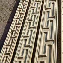 Solid wood line Chinese ceiling TV border line decorative strip flat carved waist line yin corner top corner line