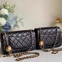 Heavy sharp goods high-end customized original leather small gold ball diamond sheepskin crossbody chain hardware film suitable