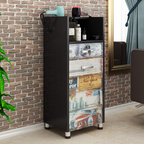 New barbershop hair salon tool cabinet Tool car Hair product display cabinet Beauty hair cart Wooden cabinet