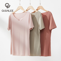 Modal short sleeve T-shirt women's thin slim slim sports half sleeve bottoming shirt underwear top home yoga clothing
