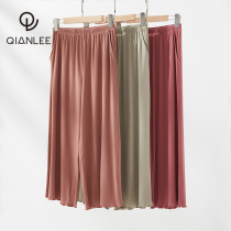 Sleeping Pants Woman Summer Slim ice Sense Modale Long pants Home Pants Loose Air Conditioning Pants can be worn outside Big Code Spring and Autumn