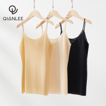 Ice silk incognito suspender womens summer thin section with a base camisole close-fitting flesh color anti-penetration inside the cool feeling of wearing clothes