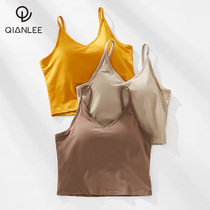 Beauty back camisole Vest Womens Big U-shaped net red style with chest pad one-piece inner bottom bra bra bra underwear