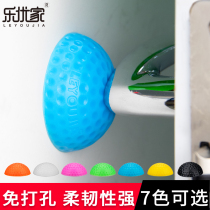 Thickened door handle Anti-blocking door stopper washroom door suction adhesive silica gel free to open wall and table and chair door top touch
