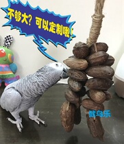 Large and medium-sized parrot bite-resistant toys Natural large fruit string King Kong Gray Eclectic sunflower Amazon Pet bird supplies