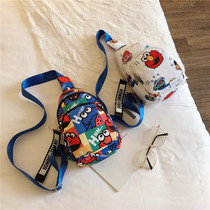 Korean boys shoulder bag leisure chest bag primary school travel small backpack tide boy shoulder bag children bag