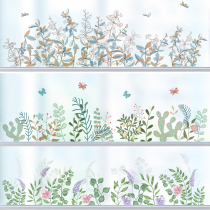 Bedroom window frosted glass stickers Translucent and impermeable bathroom decorative window stickers Anti-peep and anti-light static stickers