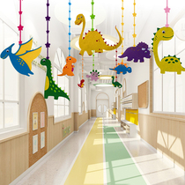 Kindergarten Dinosaur Theme Ring Creation Ceiling Decoration Classroom Corridor Arrangement Corridor Hanging Decoration Playground Hanging Decoration