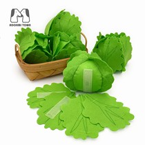 Non-woven vegetable hand-torn cabbage finished early education center custom teaching aids velcro can be torn and pasted