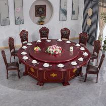 Chinese style hotel induction stove turntable large round table rotary table induction cooker table hot pot table hotel for home dinner table