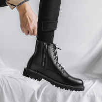 ins Martin boots mens summer breathable thin trendy motorcycle British Korean version of the high-top shoes spring and autumn Chelsea boots