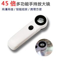 Factory direct MG6B-C optical lens with LED light magnifying glass 45 times handheld magnifying glass jewelry magnifying glass