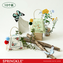 Springkle Chinese style pastoral imitation porcelain wedding candy box creative high-end wedding portable candy bag gift box