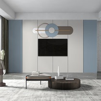 Customize modern minimalist background wall decorative buckle plate light extravagant wood and wood fibre integrated wall panel living-room quick-fit wall panel