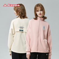 Kappa Capa cardiovershirt jacket womens sweatshirt falling shoulder sports stand long sleeves knit printed blouses